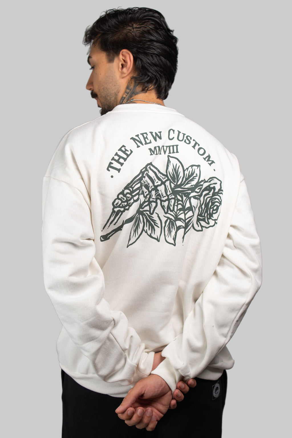 Moletom Gola Careca Hand and Rose