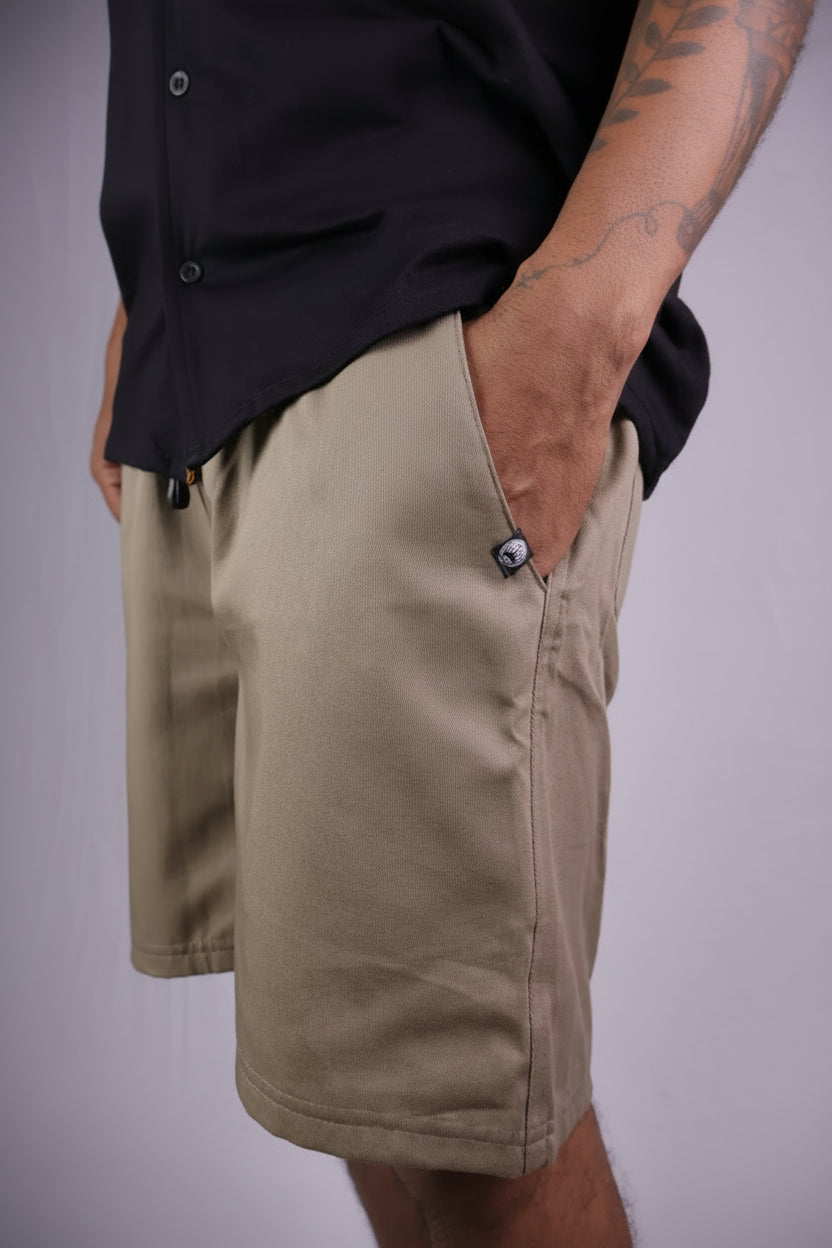 Short Sarja Loose Fit Caqui