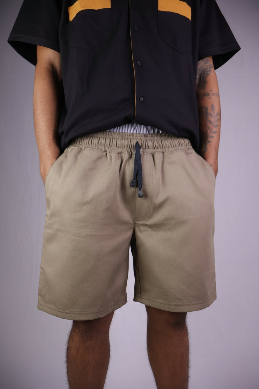 Short Sarja Loose Fit Caqui