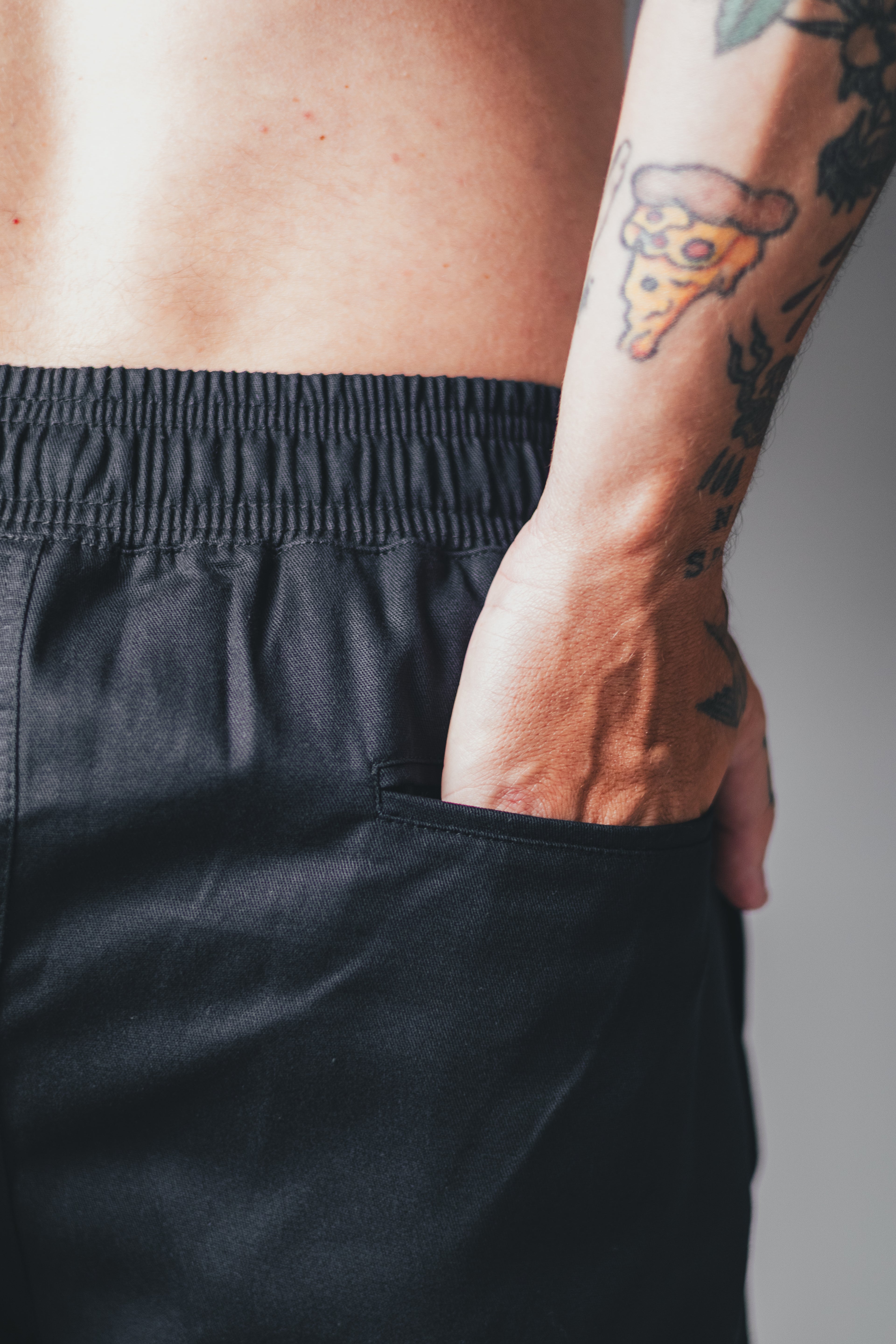 Short Sarja Loose Fit Preto